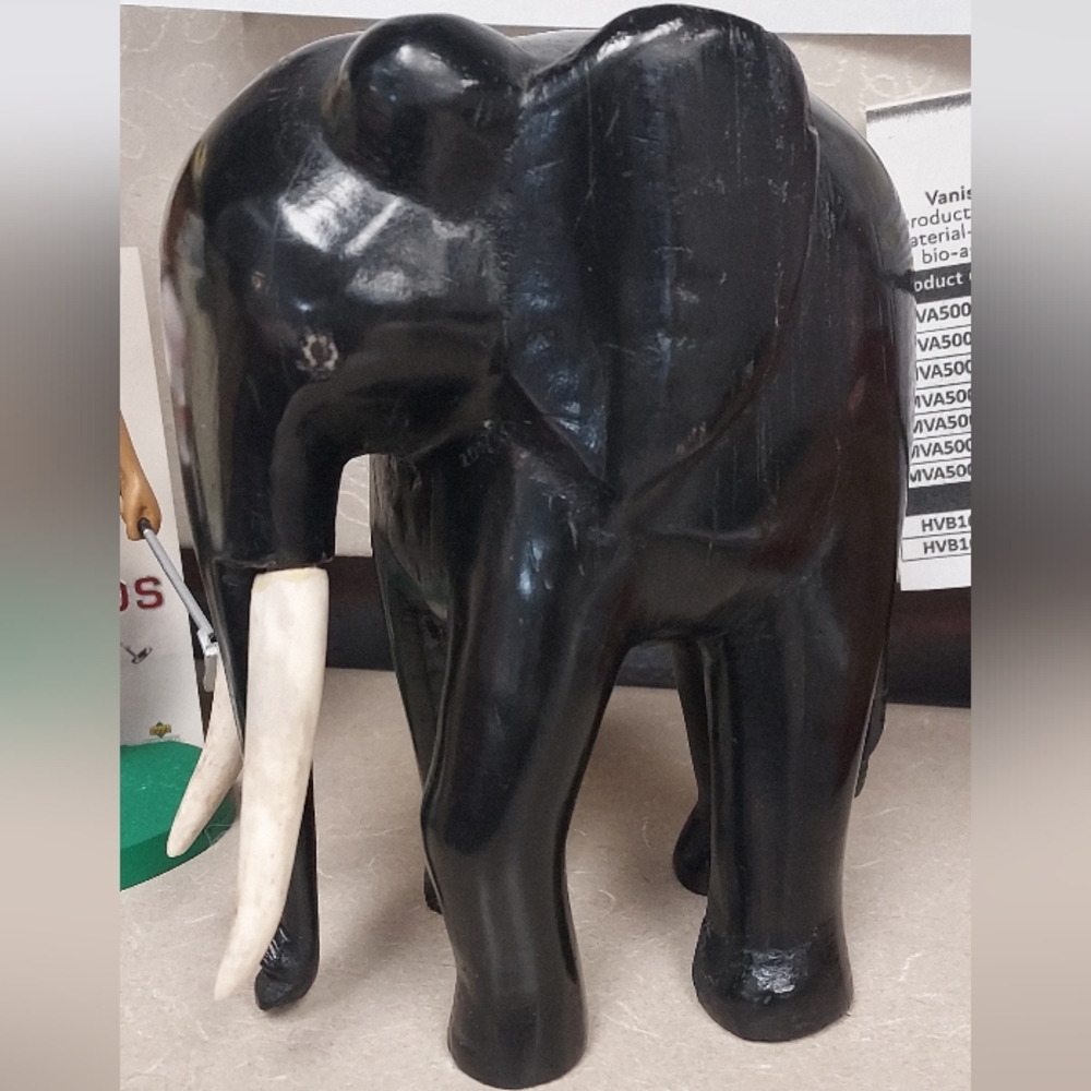 Black Elephant Sculpture